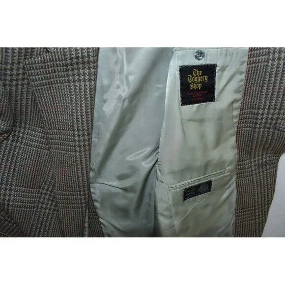 Kilgour French Stanbury Men's Sport Jacket Size 38R Tweed Blazer Wool Brown Coat - Picture 11 of 16